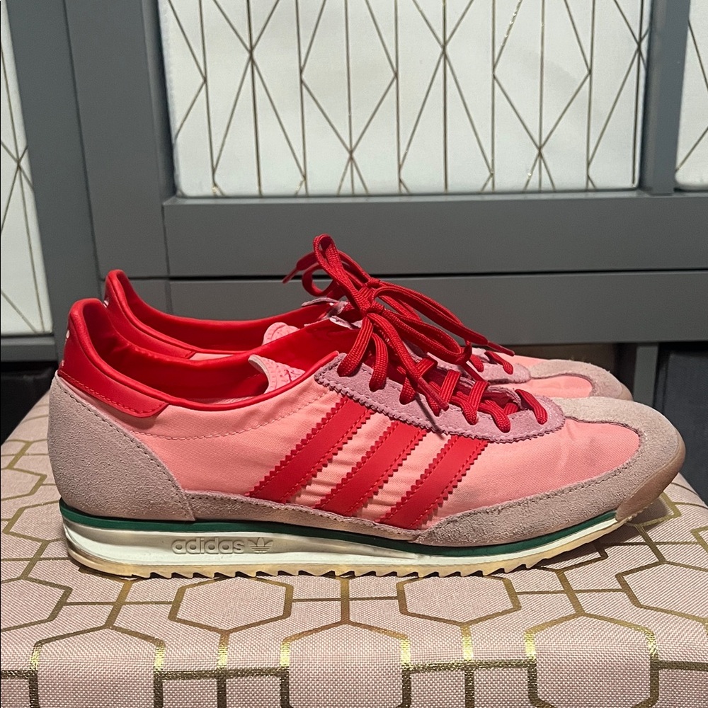 Adidas Red and Pink Running Shoes